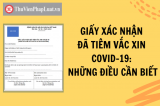 Giấy xác nhận đã tiêm vắc xin Covid-19: Những điều cần biết